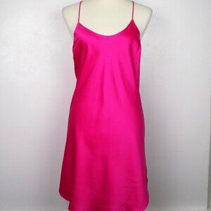 nwt VS pink satin slip mini dress racer back